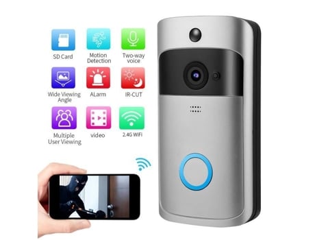 Cikonielf Sistema de controle de porta de vídeo sem fio infravermelho Campainha Intercomunicador Sistema de acesso Câmera de porta CIKONIELF