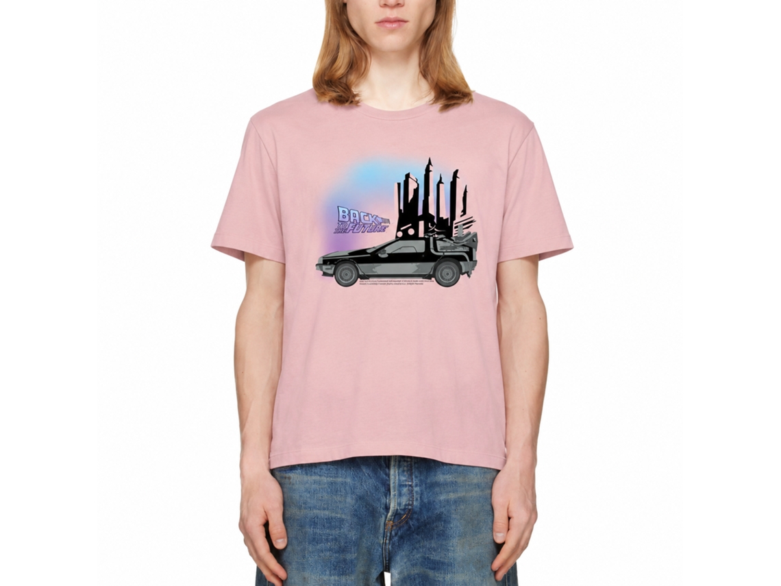 Rockinstone Back To The Future Movie Nyooooom White Adult T-shirt Size:l