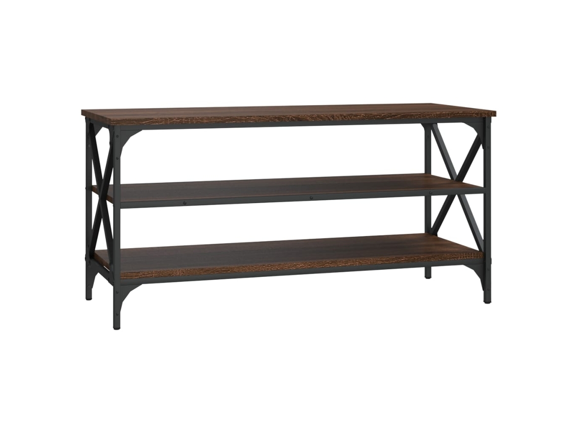 Tv Cabinet, Tv Cabinets Vidaxl Marrom Madeira Processada (100 X 40 X 50 Cm)