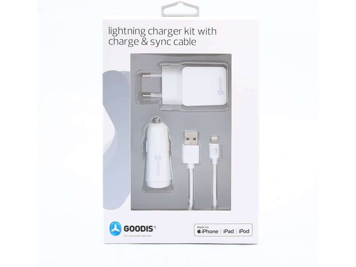 KIT Carga Lightning GOODIS GKL4766WH Branco (Outlet Caixa Aberta)