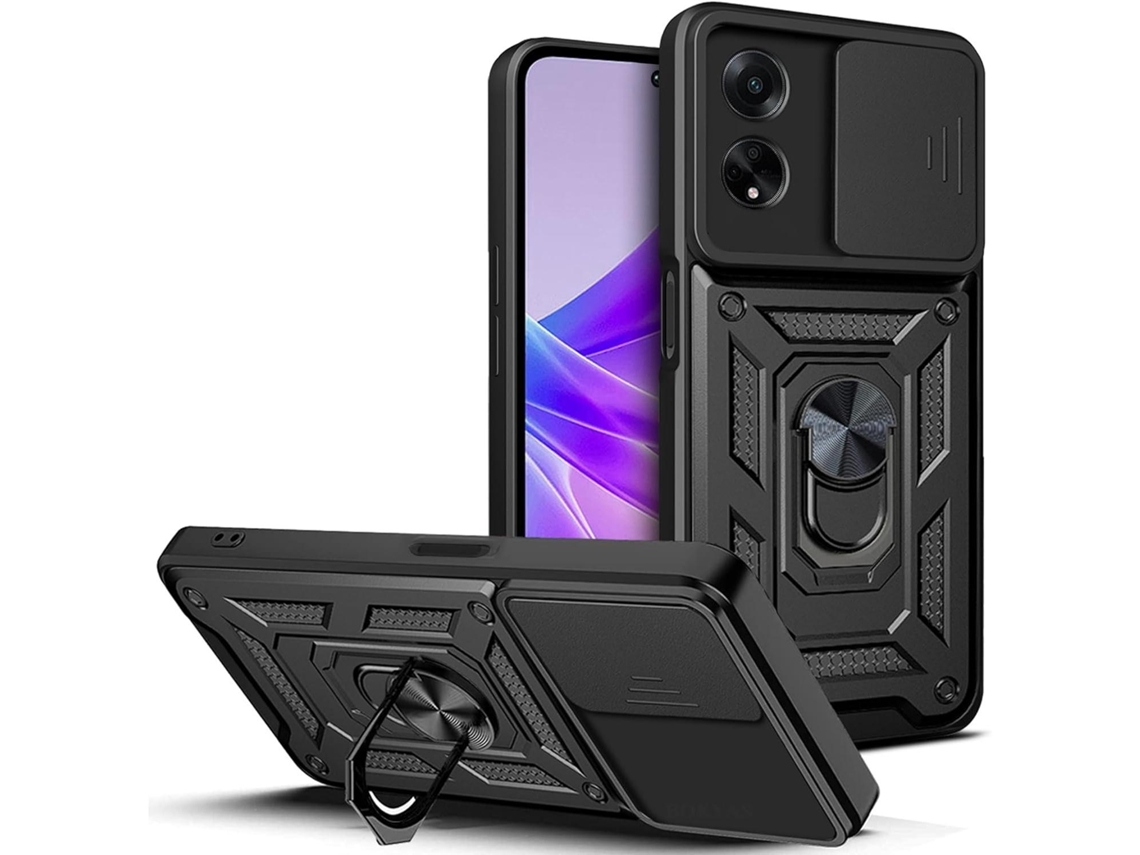 Lurelia Capa Antichoque Para Oppo A98 (5g), Anel De Suporte E Proteção De Lente