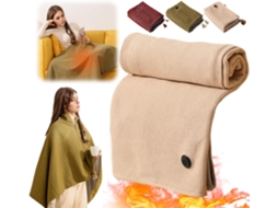 Cobertor Elétrico Vestível Damasco 150x80cm Sem Fio 3 Níveis com Zíper Almofada Aquecida ZYBLSSBB
