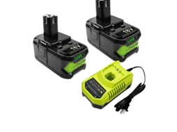 Bateria, Capacidade De 6ah, Li-ion, Compatível Com Ryobi, 2 Bateria 1 Carregador