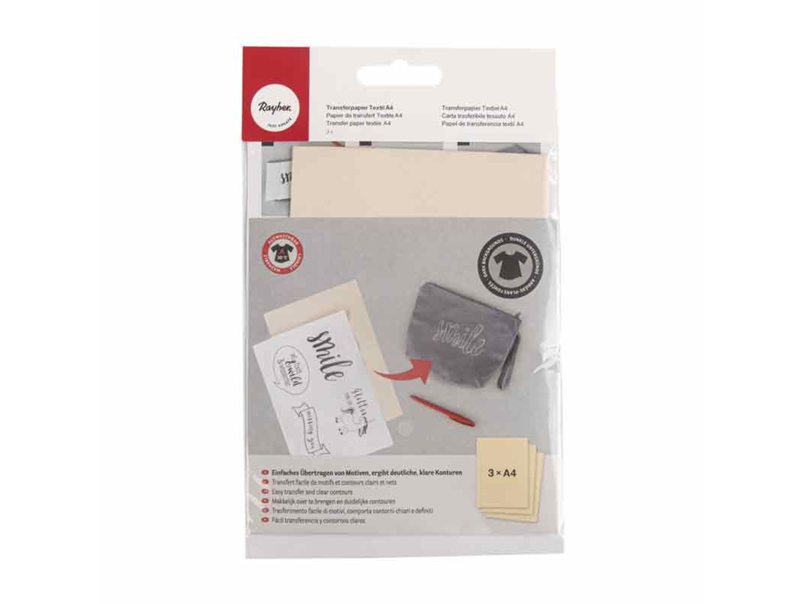 Papel A4 Têxtil Transfer Branco Rayher