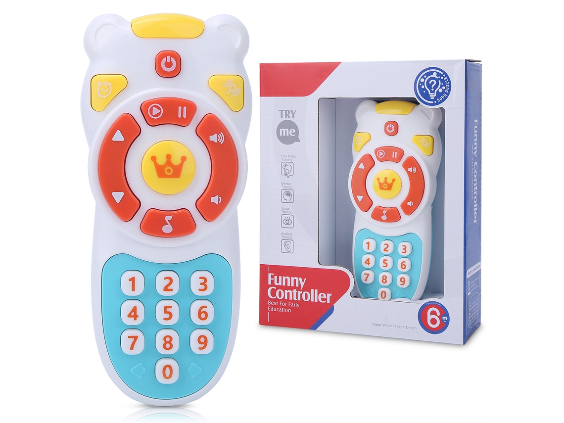 Ats brinquedo Telefone Infantil com Sons Música Luzes Coloridas para Aprendizagem e Consolo de Criança Bebê