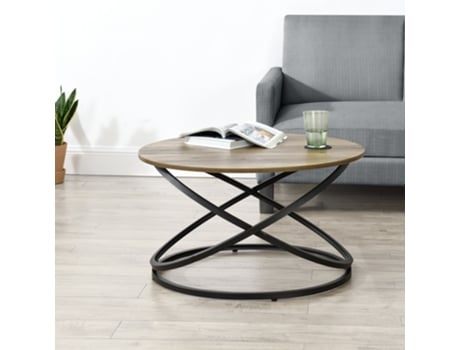 Mesa de Centro [EN.CASA] Dunedin  (Castanho - Placa de aglomerado - 46 x 79 x 79 cm)