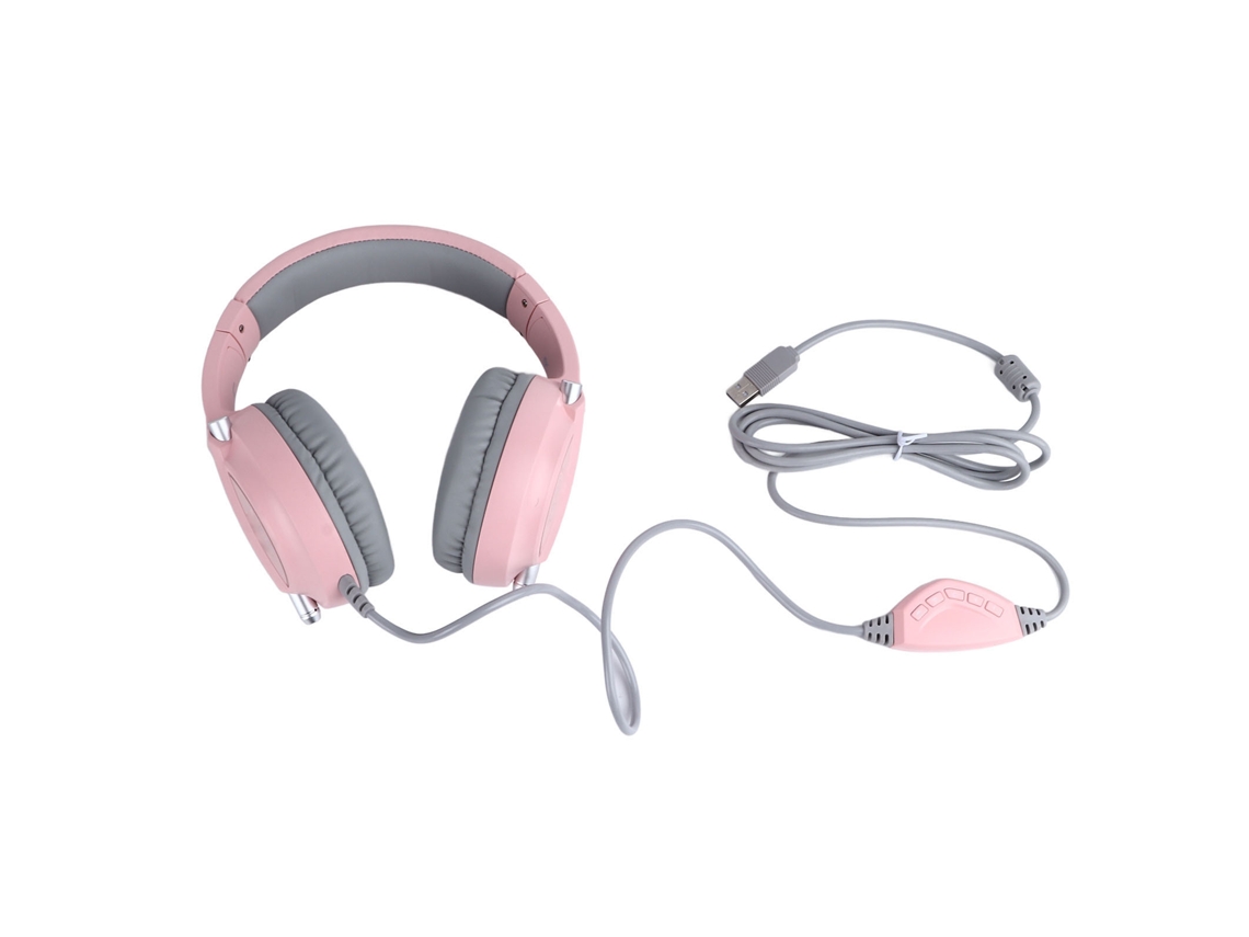 Fone de Ouvido Gamer LAXISCREED 7.1 Usb Rosa Rgb