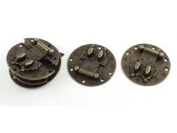 Conjunto de 5 fechos decorativos bronze para malas CHABERLU