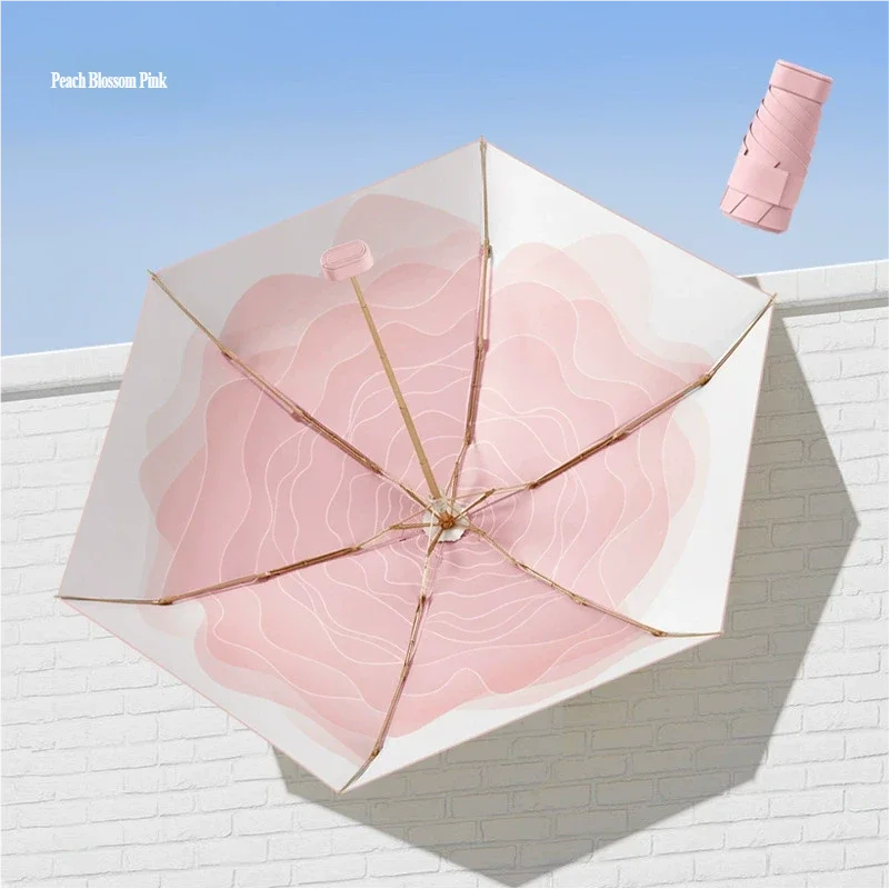 (rosa 6k) Guarda-sol Adesivo Portátil E Colorido, Mini Guarda-sol Ultraleve De Dupla Função