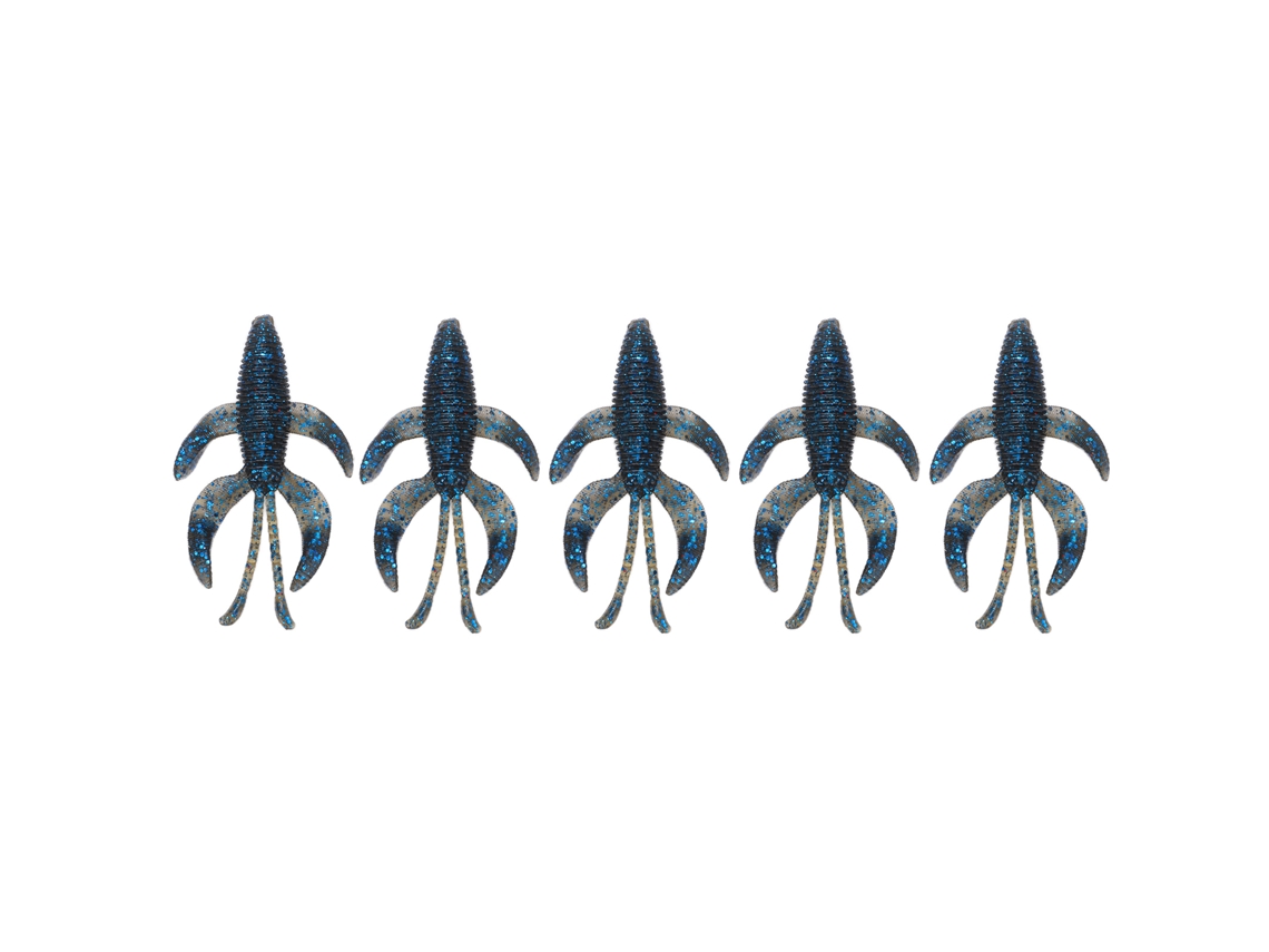 Isca Molhada Camarão Artifical 5pcs Azul Escuro