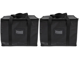Conjunto de 2 Sacolas Térmicas para Alimentos. Grandes e Isoladas com Zíper Elemento Resfriamento. CHABERLU