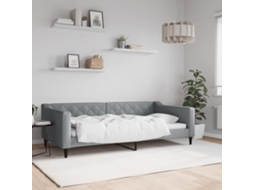 Vidaxl Sofá-cama 100x200 Cm Tecido Cinzento-claro