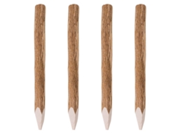 Vidaxl Postes/estacas Cerca 4 Pcs 90 Cm Madeira De Aveleira