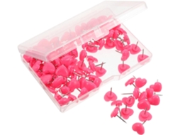 Tachinhas Em Formato De Coração Rosa Para Pendurar Fotos, 100 Unidades Para Quadros De Cortiça Em Quartos E Escritórios