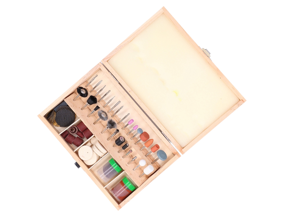 Kit De Acessórios Para Ferramentas Rotativas 1/8in, Cabo Para Polimento, Lixamento E Gravura Em Madeira, 100 Peças