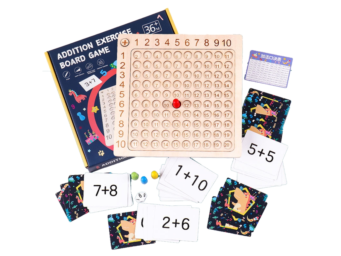 Mali jogo de Tabuleiro de Matemática Madeira Educativo para Crianças Aprendizagem Contagem