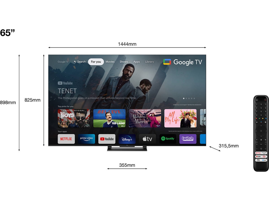TV TCL 65C745 (QLED - 4K Ultra HD - 65'' - 165 cm - Smart TV) | Worten.pt