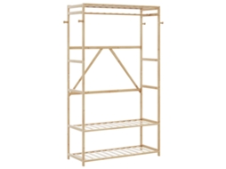 Vidaxl Roupeiro Com Prateleiras 110x40x175 Cm Bambu