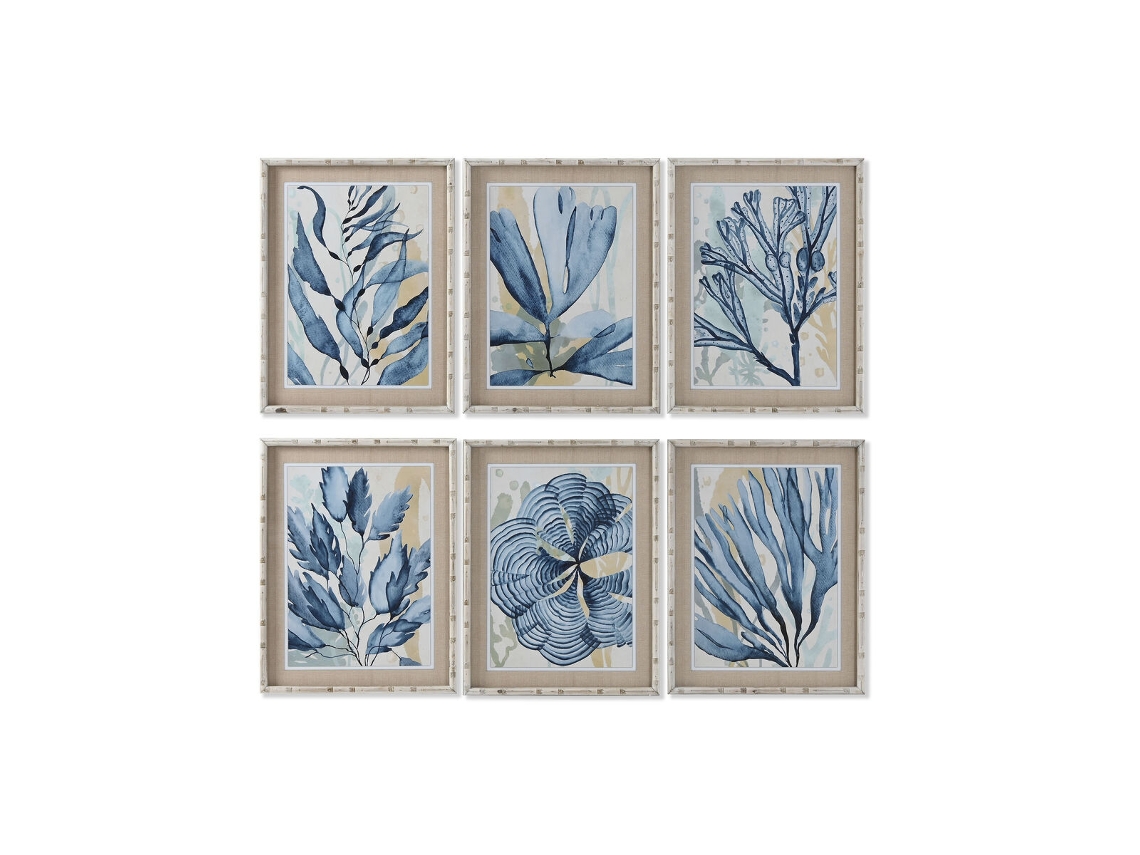 Pintura Home Esprit Azul 50 X 3 X 65 Cm (6 Unidades)