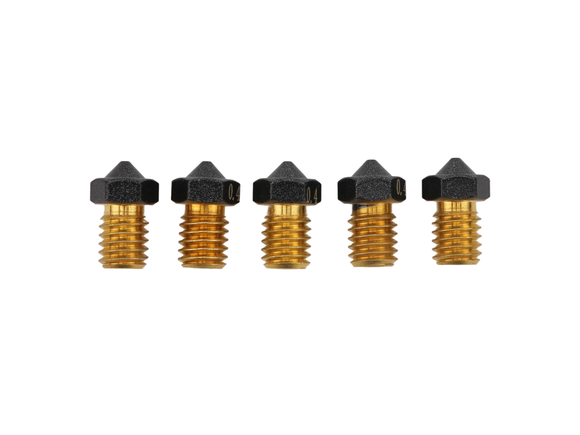 Bico De Hotend Para Impressora 3d 0.4mm Cobre Revestido Ptfe Para Filamento 1.75mm (5 Unidades)