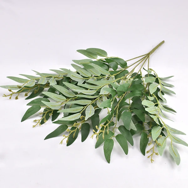 /ea/ 3 Peças de Buquê Simulado Folhas Salgueiro Verde BRILVIBERA