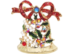BROCHE DE SINO DE NATAL com pérolas e strass, presente para Natal, casamento, mãe