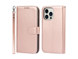 Capa Para Iphone 15 Pro Max Pele Sintética Rosa