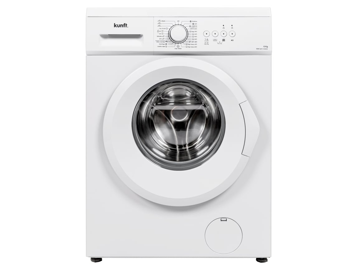Máquina de Lavar Roupa KUNFT KWM8806 (6 kg - 1000 rpm - Branco) | Worten.pt
