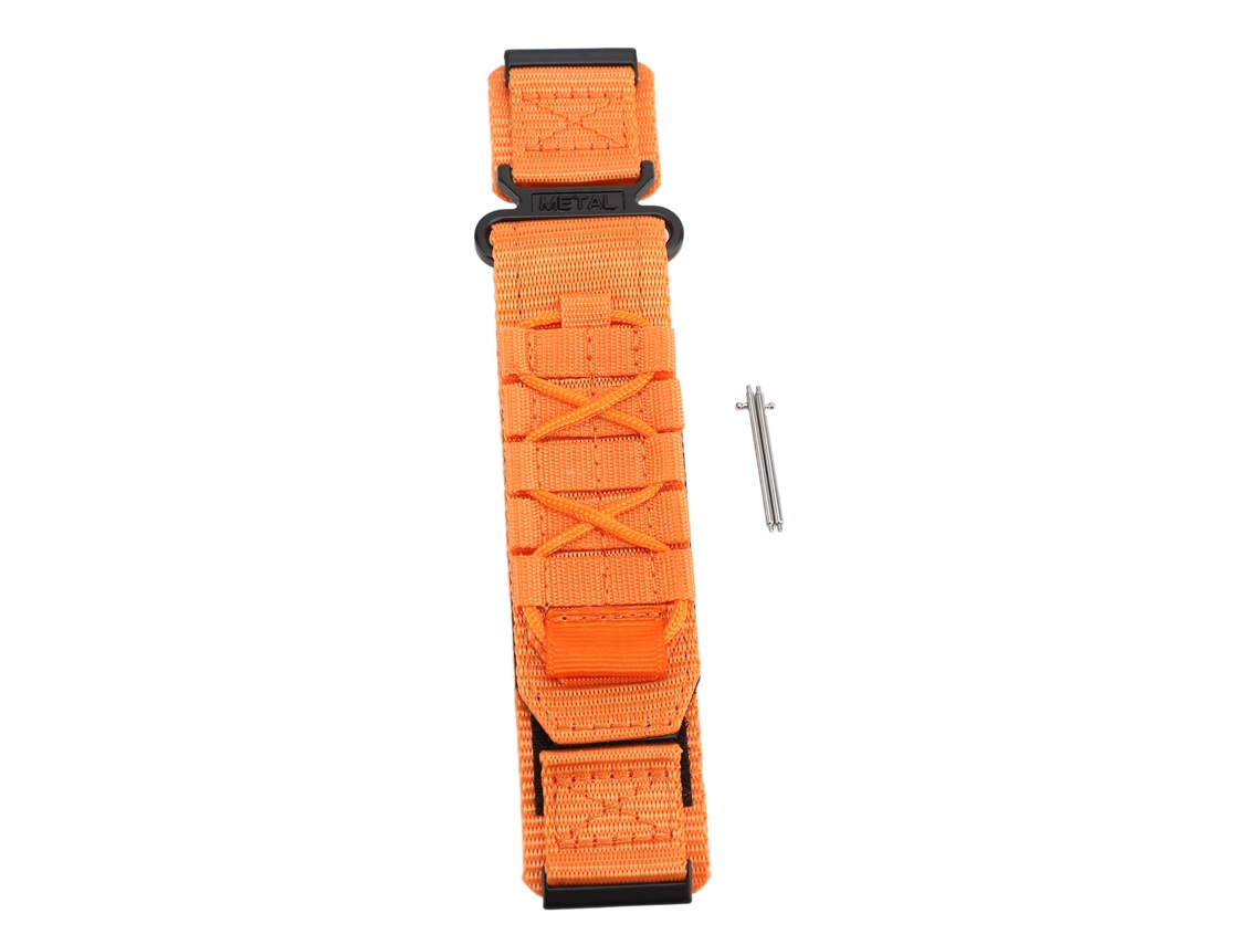 Cinto De Nylon 24mm Para Relógio Inteligente Esportivo Laranja
