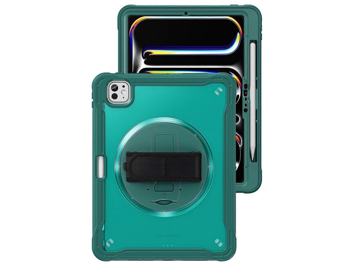 Capa Para Ipad Pro 11 Com Suporte De Pc Tpu Capa De Silicone Para Tablet Com Alça Giratória Slowmoose (2024)