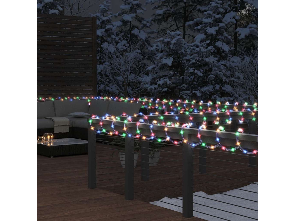 Vidaxl Cordão De Iluminação Com 240 Luzes Led 10 M Pvc Multicolorido