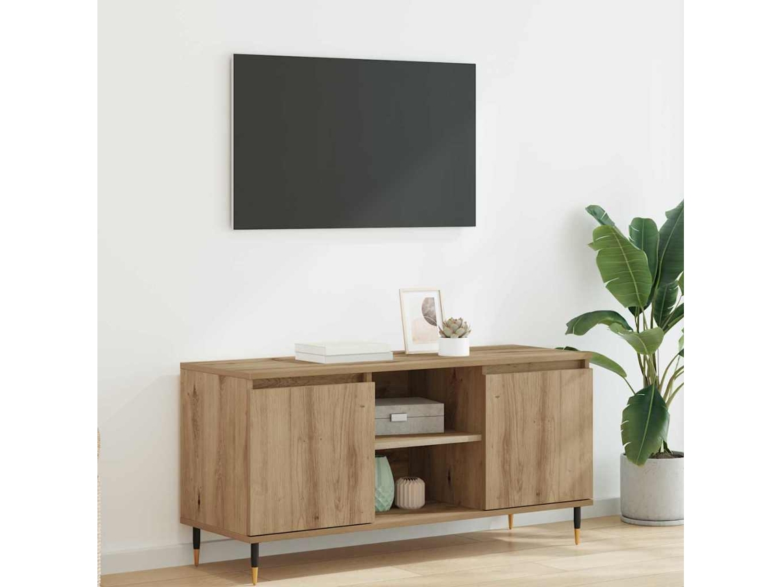 Vidaxl Gabinete Para Tv 104 X 35 X 50 Cm Carvalho Artesanal
