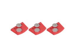 3 Blocos De Esmerilado Diamante 2 Segmentos 30 Grit Vermelho Para Polir Pisos De Cimento E Concreto