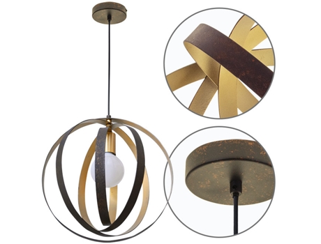 Suspensão Isa D36 1Xe27 Dourado COREP