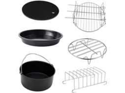 Conjunto De 6 Peças Utensílios Para Fritadeira A Ar Luxshiny 8 Polegadas, Incluindo Assadeiras E Formas Para Pizza