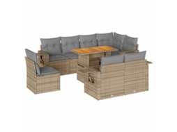 Garden Sofa Set, Garden Sofa Sets Vidaxl Bege Rattan / Vime (n/a)