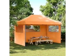 Vidaxl Tenda Para Festas Pop-up Dobrável C/ 3 Paredes Laterais Laranja