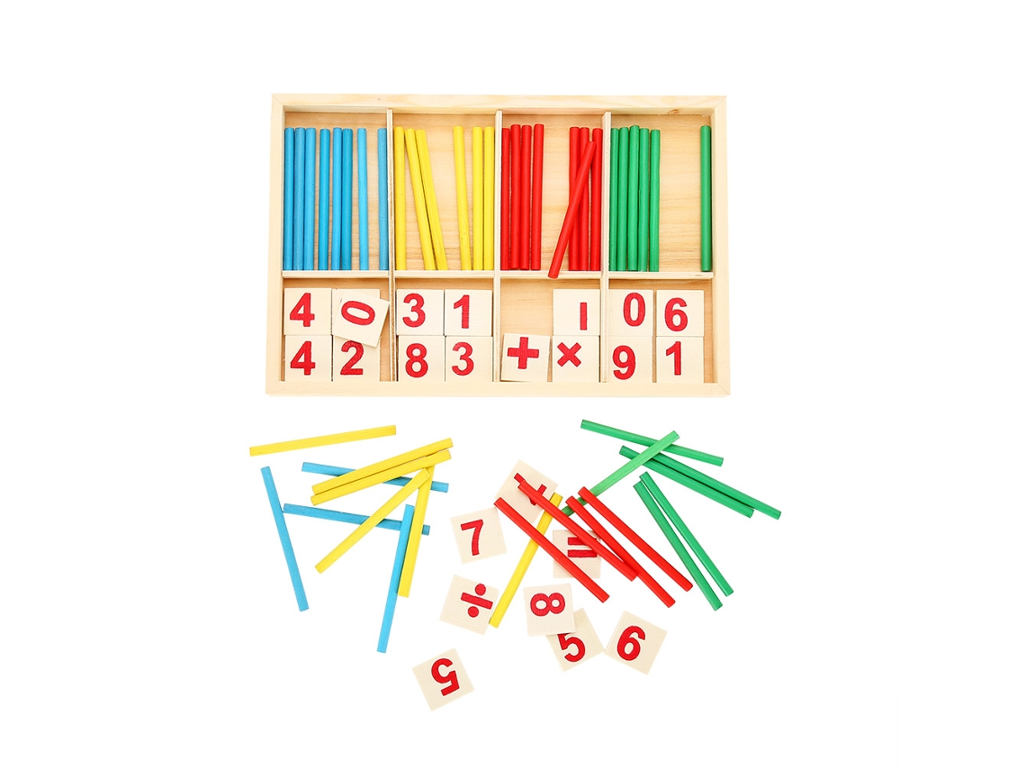 Conjunto De Brinquedo Educacional De Madeira Para Crianças Matemática Pré-escolar Bebê
