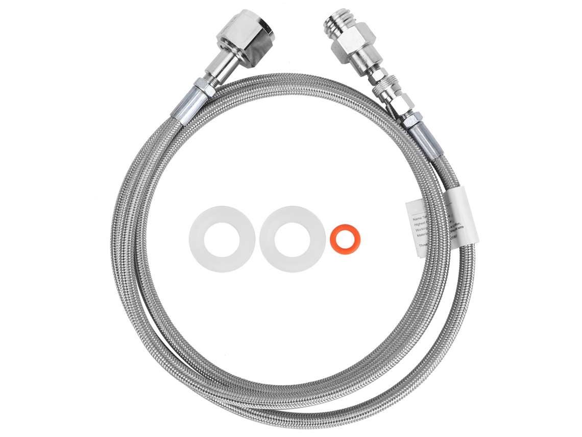 Kit Adaptador Mangueira de Gás Co2 G5/8‑14 Tr21‑4 para Máquinas de Refrigerantes 1.8m