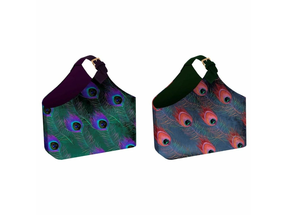 Porta Revista Dkd De Decoração De Casa De Poliéster (45 X 20 X 40 Cm) (2 Pcs)