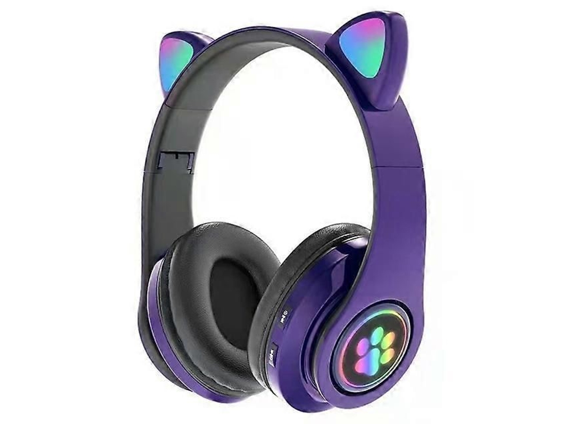 Novo Fone De Ouvido Bluetooth Fofo Em Formato De Gato, Sem Fio, Dobrável, Com Som Estéreo Hi-fi, Cancelamento De Ruído E Entrada Para Cartão Tf,