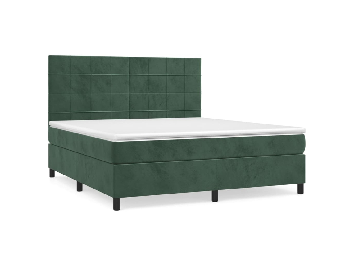 Box Spring Bed, Box Spring Beds Vidaxl Verde Veludo (180 X 200 Cm)