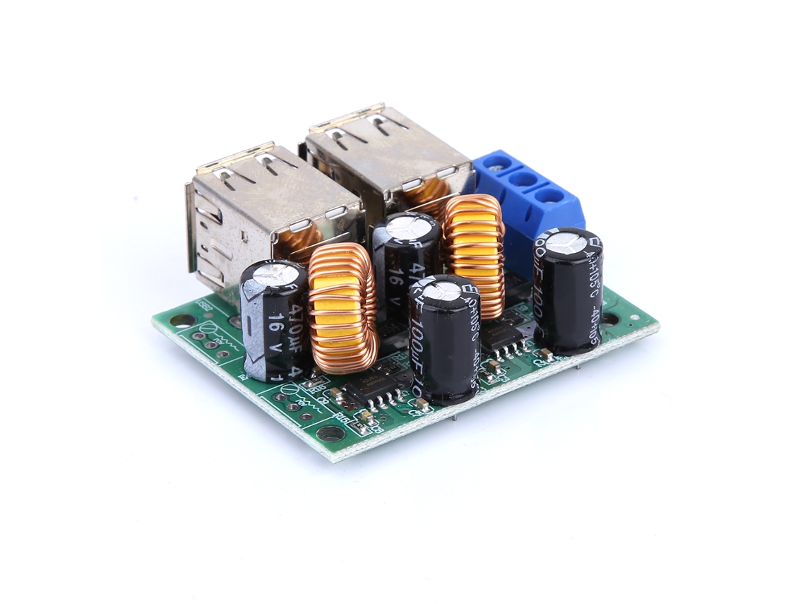 Módulo Conversor Carregador Veicular 7-40v Para 5v 3a Com 4 Interfaces Usb