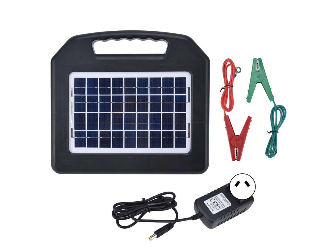 Carregador de cerca elétrica solar para quinta até 20 milhas, 5w, 100-240v LAXISCREED