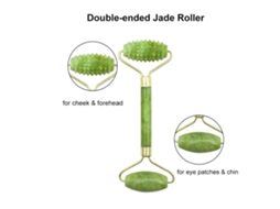 Conjunto De Piedra De Jade: Rodillo Y 2 Raspadores Faciales Para Cuidado De La Piel Facial Antienvejecimiento Masajeador Facial