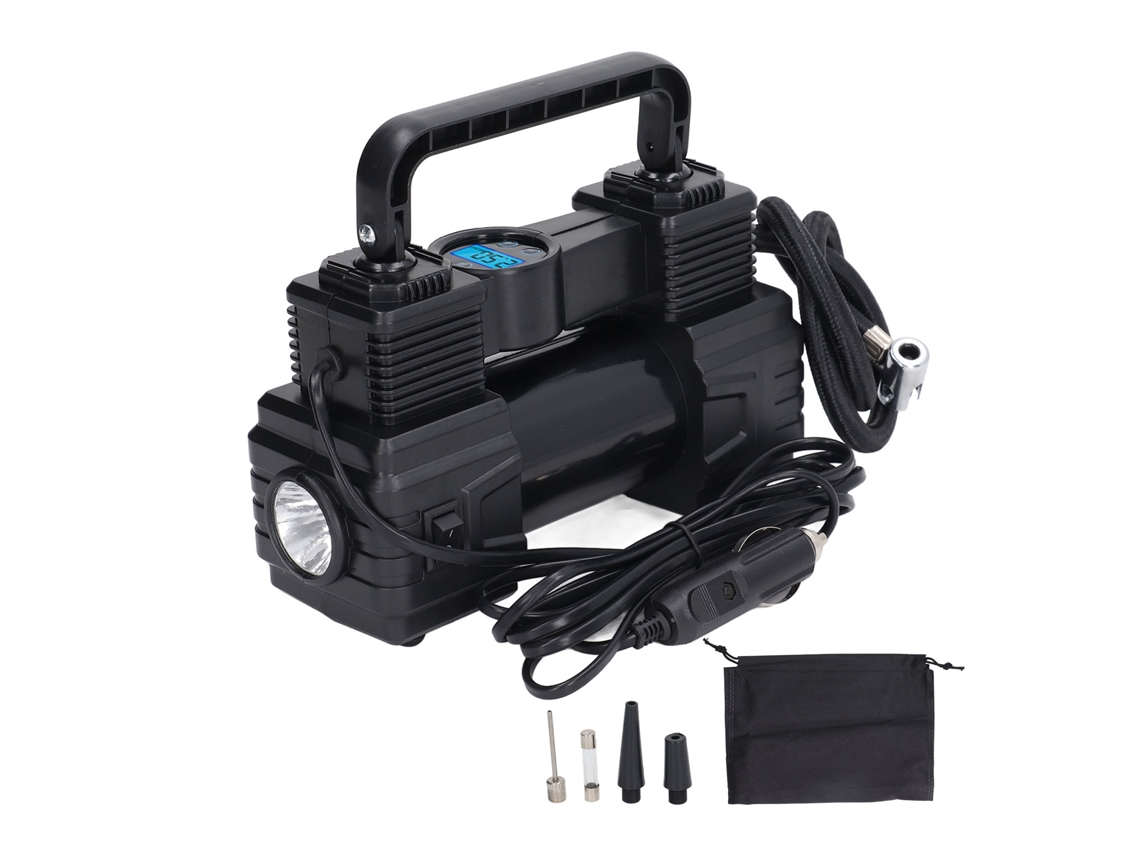 Inflador De Pneus Carro 120psi Compressor De Ar Portátil Com Luz Led E Manômetro Digital 12v