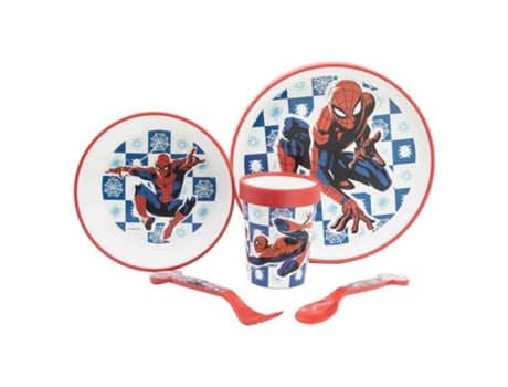 Vajilla Infantil Reutilizable Spiderman Producto Oficial 74785 P24stor