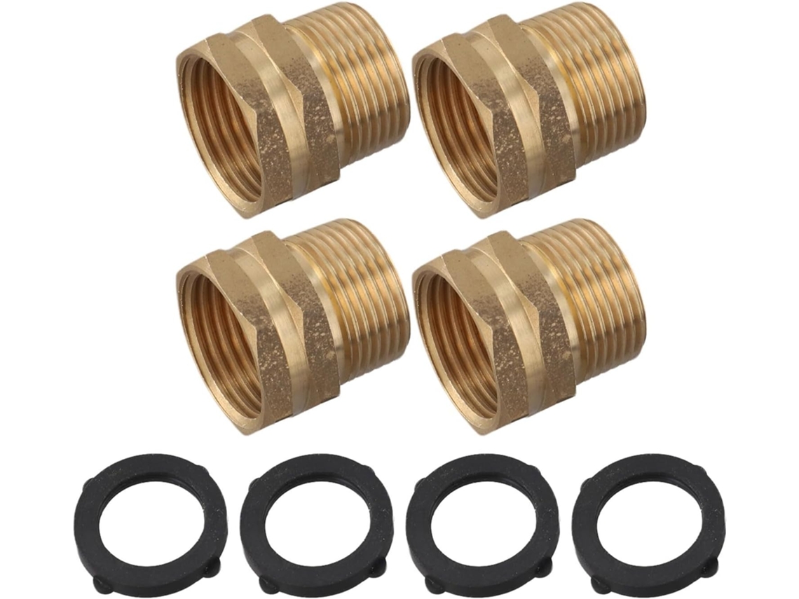 Kit Adaptador De Latão Com 4 Peças, Rosca Fêmea Ght 3/4" Para Macho