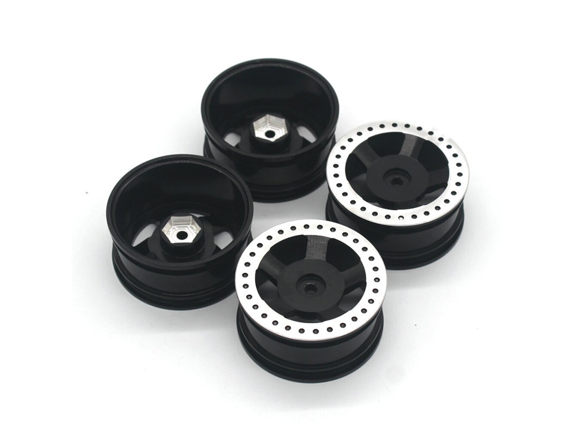 Jantes Metálicas Pretas Atualizadas, com Encaixe Hexagonal 12 Mm, os Modelos Automóveis Rc Mn128, Mn86s e G500 À Escala 1/12. MDUG