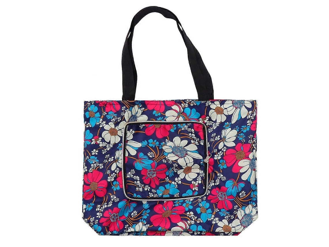 Sacola de Compras Dobrável em Tecido Oxford com Estampa, Bolsa de Armazenamento com Zíper para Uso Externo GOKOCO (personalizável com Imagens)